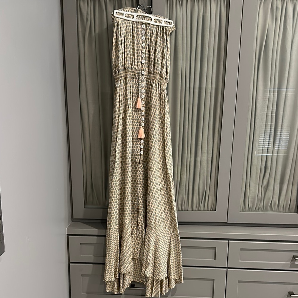 Strapless Tiara Hawaii Maxi Dress